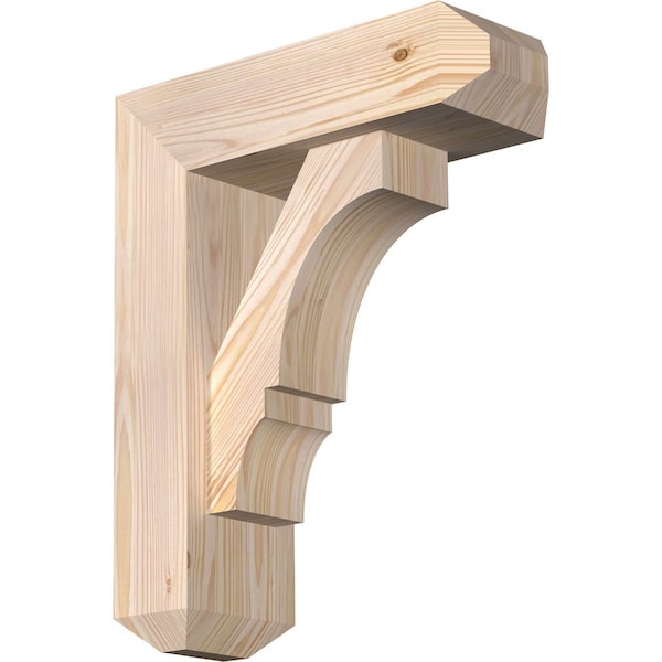 Ekena Millwork Balboa Craftsman Smooth Bracket w/ Offset Brace, Douglas Fir, 5 1/2"W x 16"D x 20"H BKT0604X16X20BOA04SDF - main